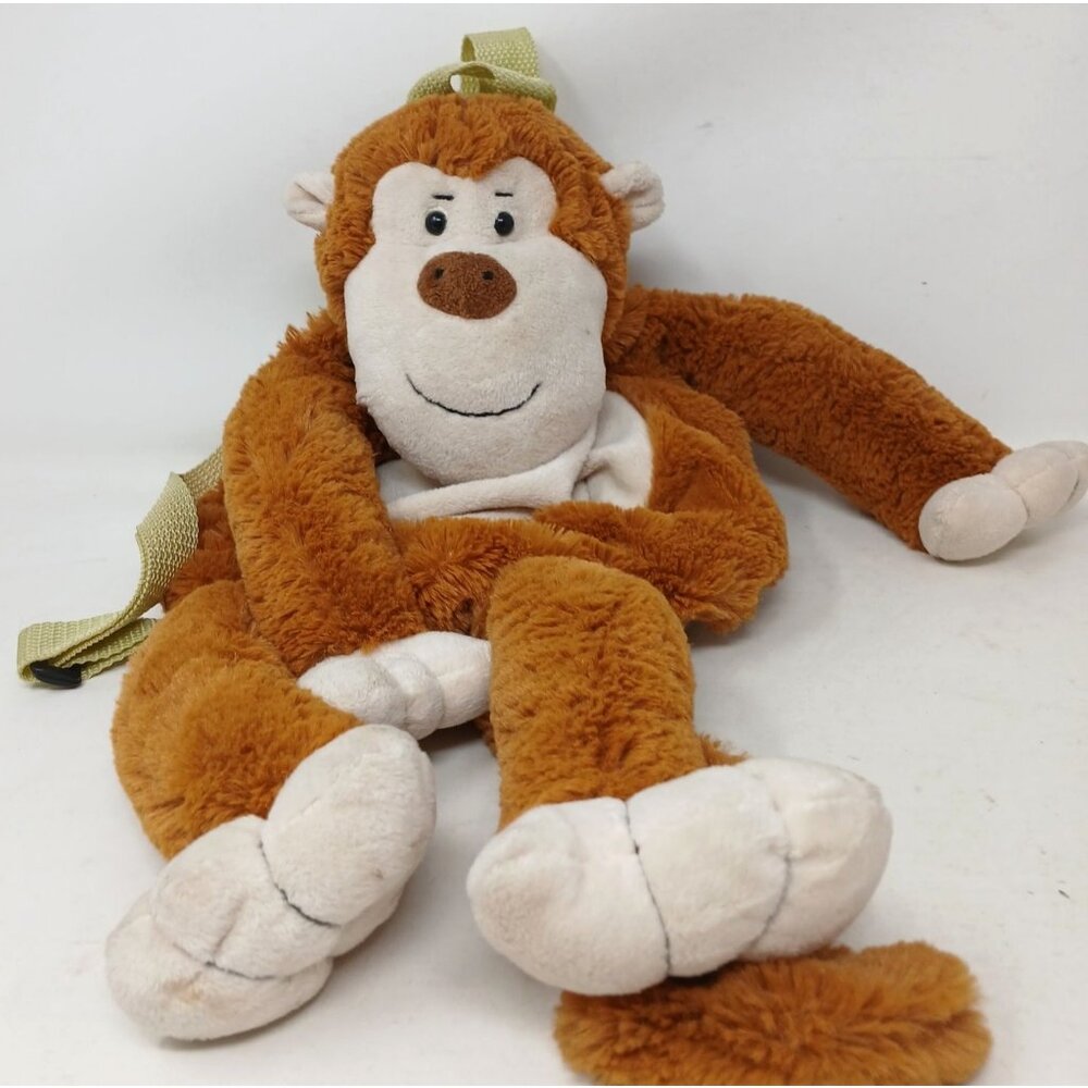 Soft Plush Monkey Backpack Plush Adj Straps Super Soft Stuffed Animal Buddy #D-4